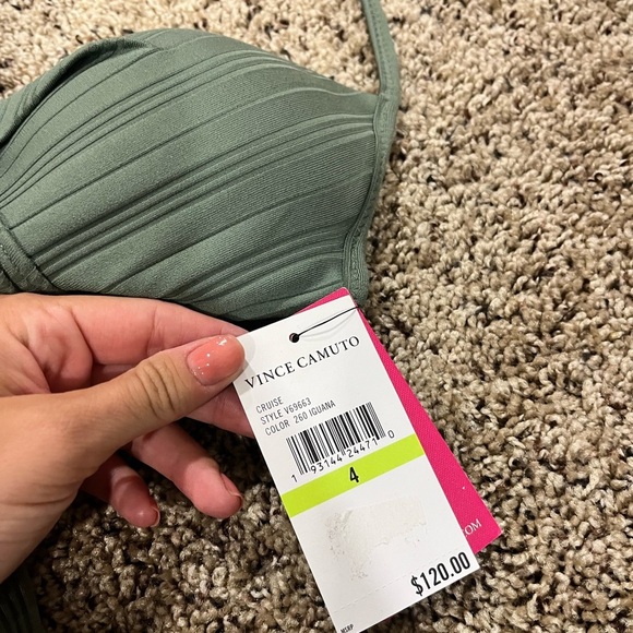 Vince Camuto Molded Cup Wrap Front One Piece Swimsuit - Ripple Effect - Picture 4 of 6